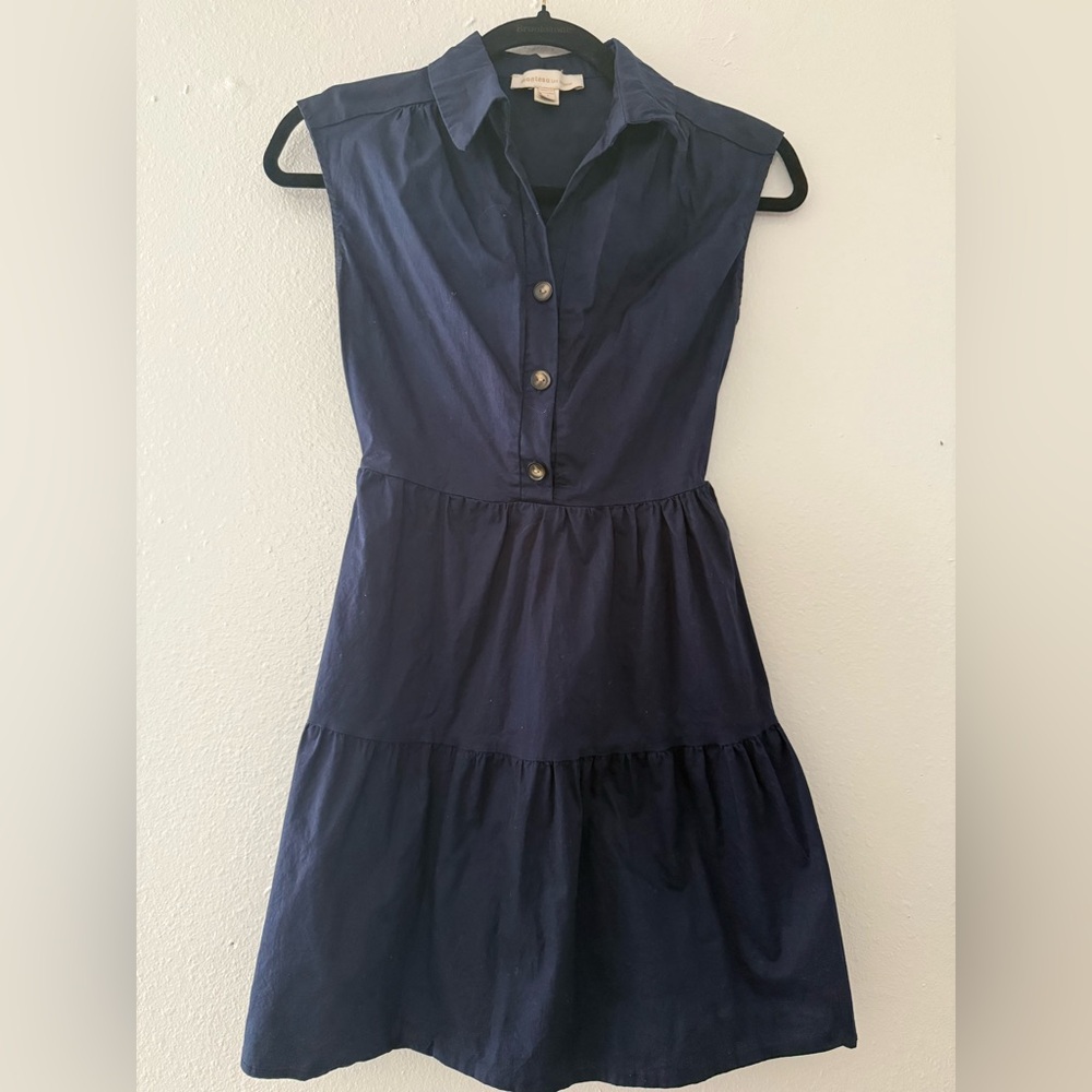 Monteau Blue Tiered Ruffled Sundress